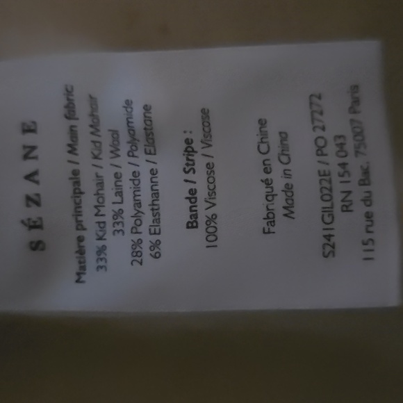 SÉZANE Antony Fancy Knit V Neck Cardigan Ivory Ecru XS New - Picture 13 of 14